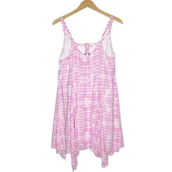 Torrid Pink Tie Dye Challis Handkerchief Dress - Picture 3 of 7